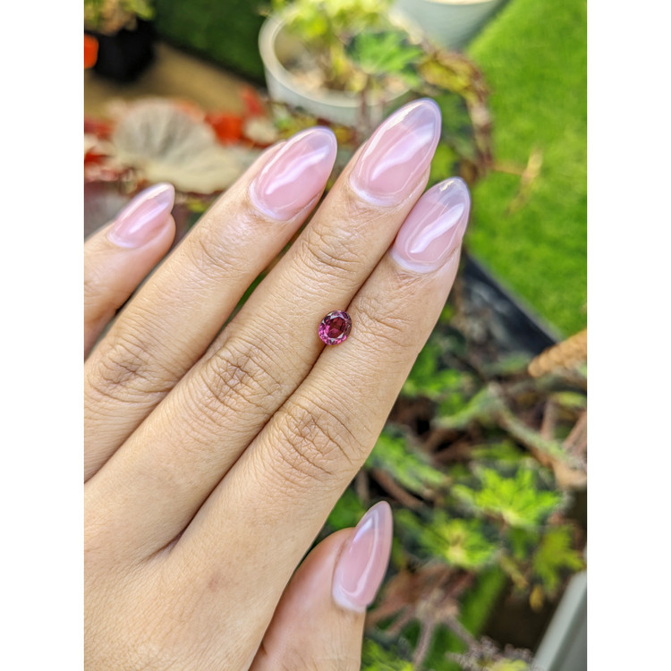 1.04 Ct. Pinkish Purple Rhodolite Garnet from Mozambique