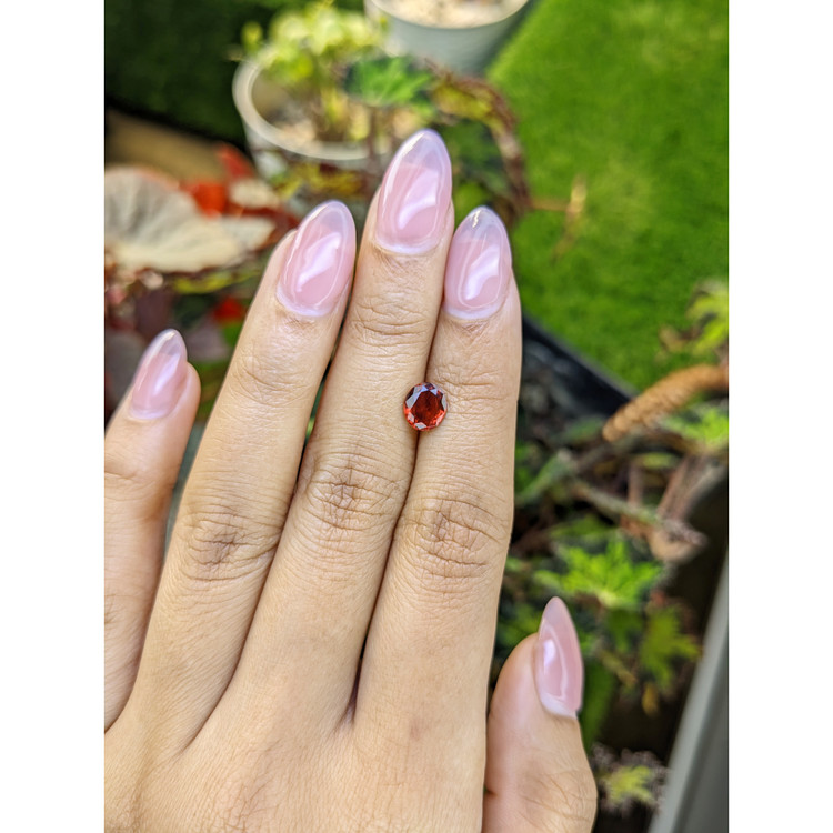 1.30 Ct. Orangish Red Almandine Garnet from Mozambique