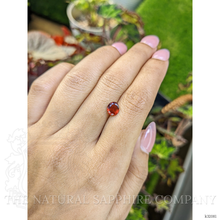 1.30 Ct. Orangish Red Almandine Garnet from Mozambique