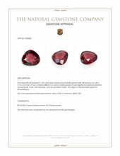 1.49 Ct. Red Rhodolite Garnet from Mozambique Appraisal
