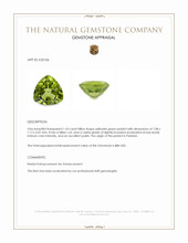 1.33 Ct. Yellowish Green Peridot from Pakistan Appraisal