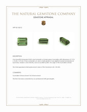 8.85 Ct. Green Tourmaline from Brazil Appraisal