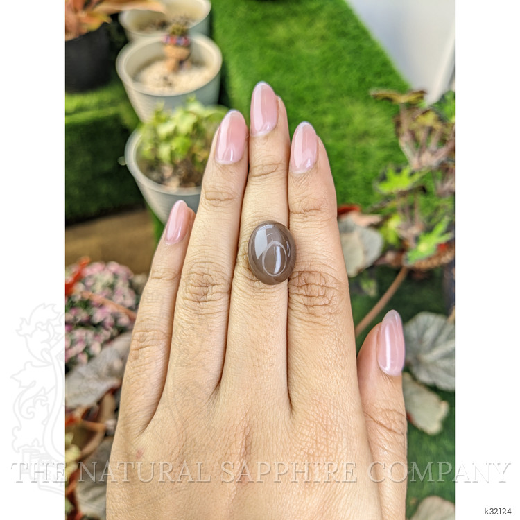 14.34 Ct. Brown Cabochon Moonstone from Ceylon (Sri Lanka)