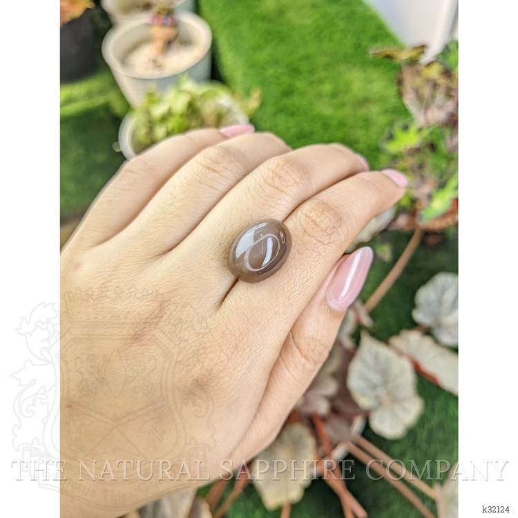 14.34 Ct. Brown Cabochon Moonstone from Ceylon (Sri Lanka)