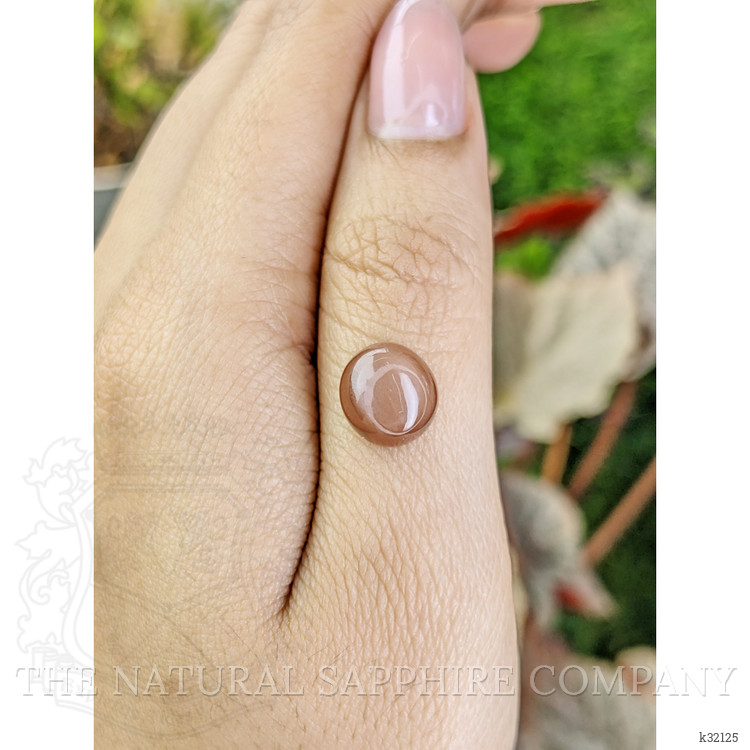 3.78 Ct. Peach Cabochon Moonstone from Ceylon (Sri Lanka)