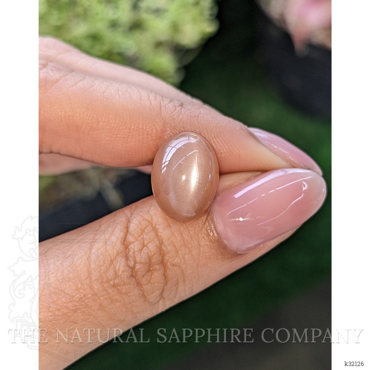 7.07 Ct. Peach Cabochon Moonstone from Ceylon (Sri Lanka)