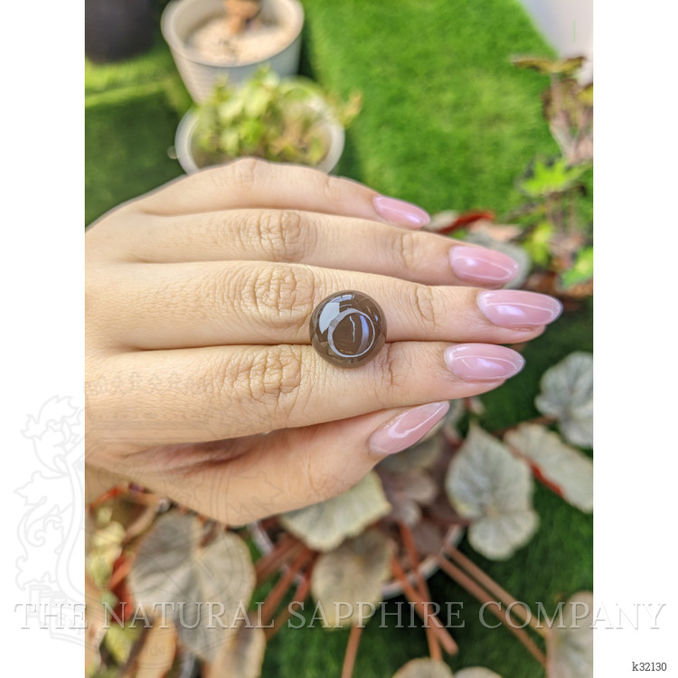 12.44 Ct. Brown Cabochon Moonstone from Ceylon (Sri Lanka)