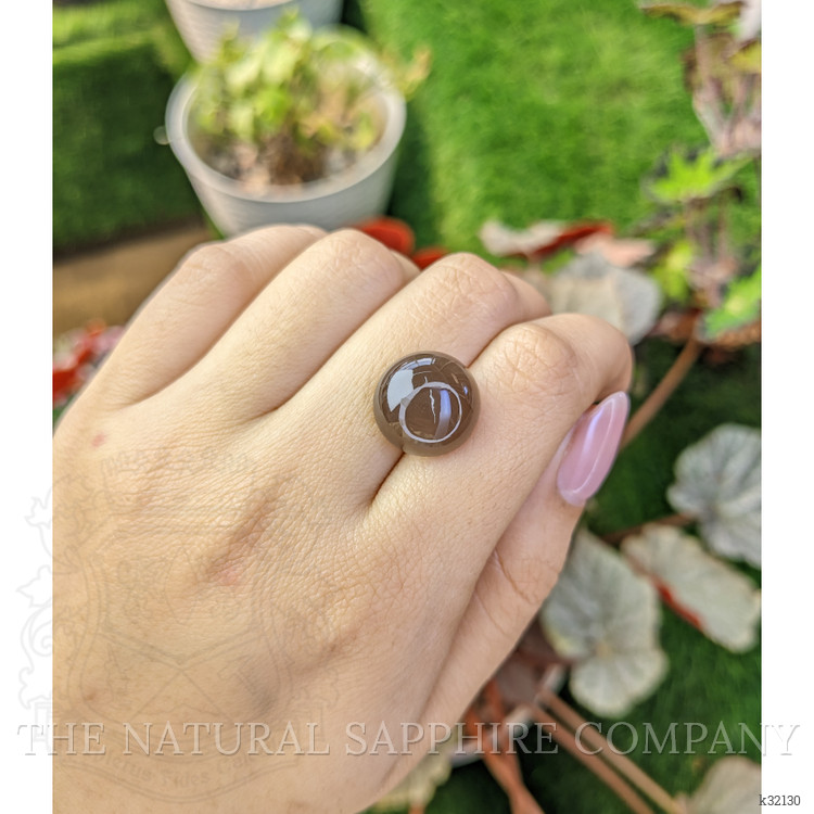 12.44 Ct. Brown Cabochon Moonstone from Ceylon (Sri Lanka)