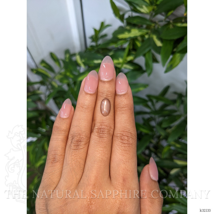 3.04 Ct. Peach Cabochon Moonstone from Ceylon (Sri Lanka)