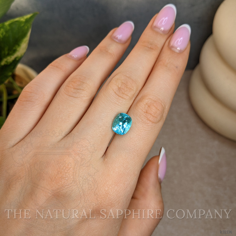 4.79 Ct. Greenish Blue Paraiba Tourmaline from Mozambique