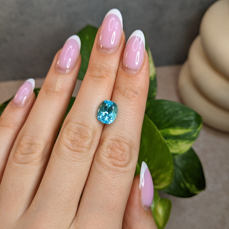 4.79 Ct. Greenish Blue Paraiba Tourmaline from Mozambique