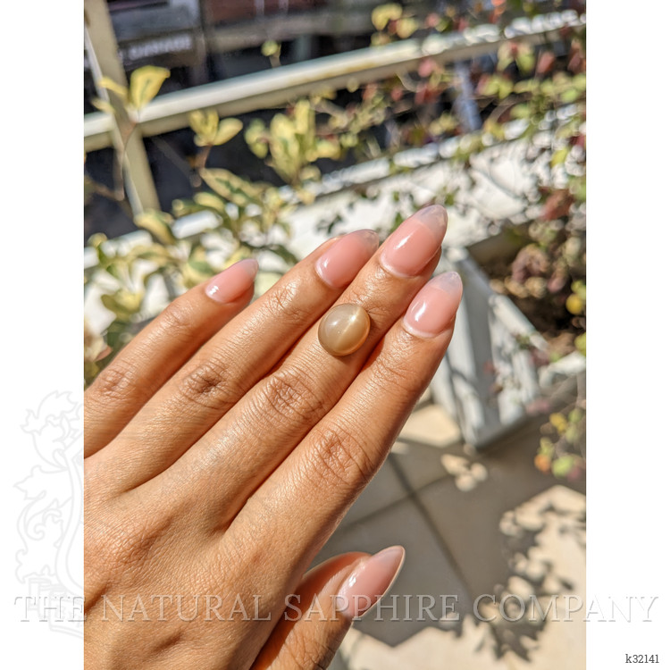 4.90 Ct. Brown Cabochon Moonstone from Ceylon (Sri Lanka)