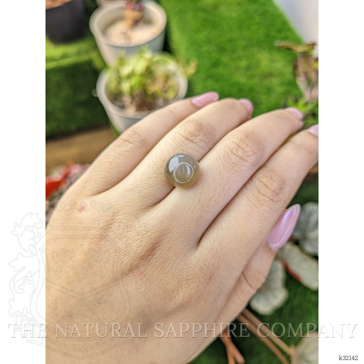 6.82 Ct. Brown Cabochon Moonstone from Ceylon (Sri Lanka)