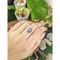5.25 Ct. Grey Cabochon Moonstone from Ceylon (Sri Lanka) Life Style