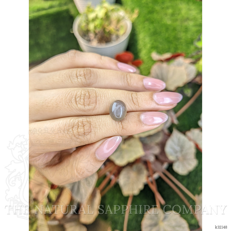 3.78 Ct. Grey Cabochon Moonstone from Ceylon (Sri Lanka)