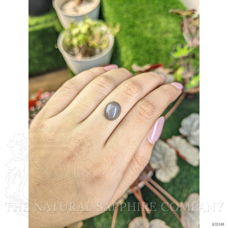 3.78 Ct. Grey Cabochon Moonstone from Ceylon (Sri Lanka)
