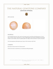 5.84 Ct. Peach Cabochon Moonstone from Ceylon (Sri Lanka) Appraisal