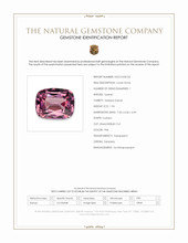 1.96 Ct. Pink Malaya Garnet from Tanzania Scan Report