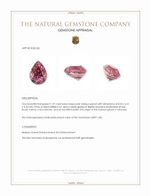 1.97 Ct. Pink Malaya Garnet from Tanzania Appraisal