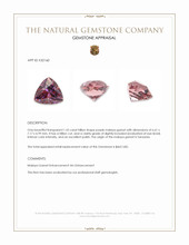 1.55 Ct. Purple Malaya Garnet from Tanzania Appraisal