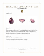 1.37 Ct. Purple Malaya Garnet from Tanzania Appraisal