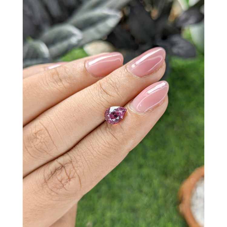 1.37 Ct. Purple Malaya Garnet from Tanzania