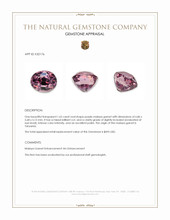 1.65 Ct. Purple Malaya Garnet from Tanzania Appraisal