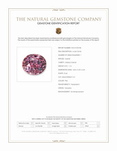 1.14 Ct. Pink Malaya Garnet from Tanzania Scan Report