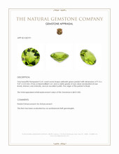 2.41 Ct. Yellowish Green Peridot from Brazil Appraisal
