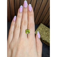 4.02 Ct. Green (Lime Green) Peridot from Brazil Life Style