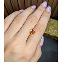 2.55 Ct. Orange Spessartite Garnet from Madagascar Life Style