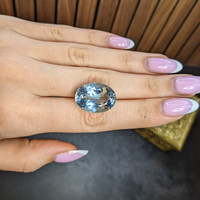 20.61 Ct. Blue Aquamarine from Brazil Life Style
