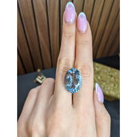 20.61 Ct. Blue Aquamarine from Brazil Life Style