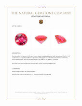 0.23 Ct. Reddish Pink Spinel from Tanzania Appraisal