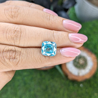 6.85 Ct. Blue Zircon Life Style