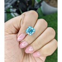 6.85 Ct. Blue Zircon Life Style