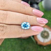 4.63 Ct. Blue Zircon Life Style