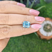4.45 Ct. Blue Zircon Life Style