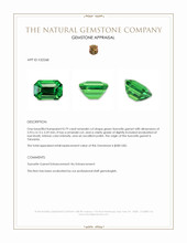 0.79 Ct. Tsavorite Garnet from Tanzania Appraisal