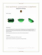 0.36 Ct. Tsavorite Garnet from Tanzania Appraisal