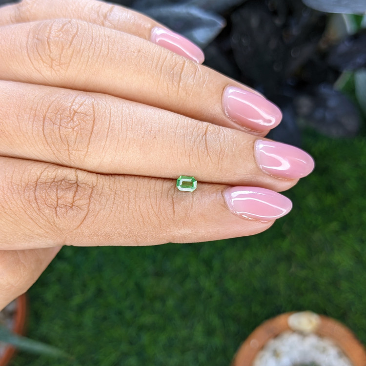 0.21 Ct. Tsavorite Garnet from Tanzania