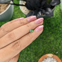 0.28 Ct. Tsavorite Garnet from Tanzania Life Style