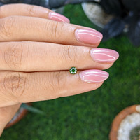 0.18 Ct. Tsavorite Garnet from Tanzania Life Style