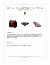 2.26 Ct. Red Cabochon Almandine Garnet from Ceylon (Sri Lanka) Appraisal