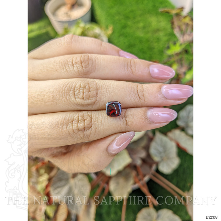 2.42 Ct. Red Cabochon Almandine Garnet from Ceylon (Sri Lanka)