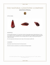 1.45 Ct. Red Almandine Garnet from Ceylon (Sri Lanka) Appraisal