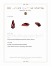 1.89 Ct. Red Almandine Garnet from Ceylon (Sri Lanka) Appraisal
