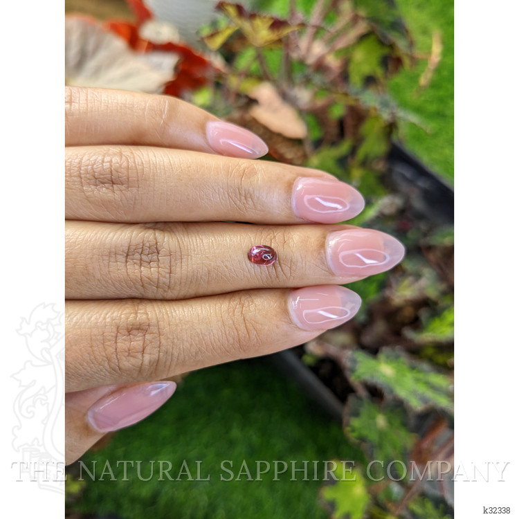 0.69 Ct. Pinkish Purple Cabochon Garnet from Ceylon (Sri Lanka)