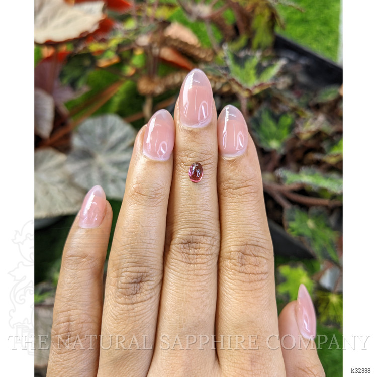 0.69 Ct. Pinkish Purple Cabochon Garnet from Ceylon (Sri Lanka)