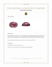 0.74 Ct. Pinkish Purple Cabochon Garnet from Ceylon (Sri Lanka) Appraisal